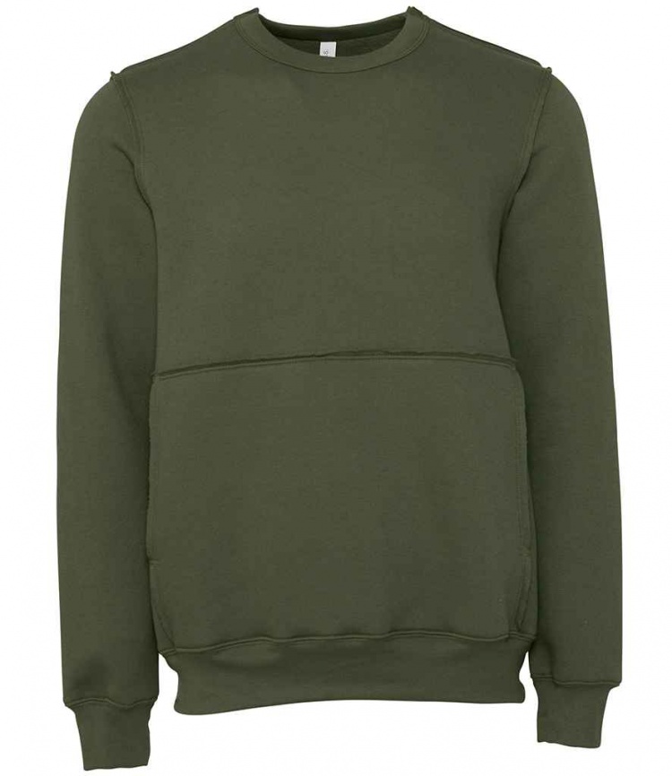 Bella+Canvas CV3743 Canvas Unisex Raw Seam Crew Neck Pullover